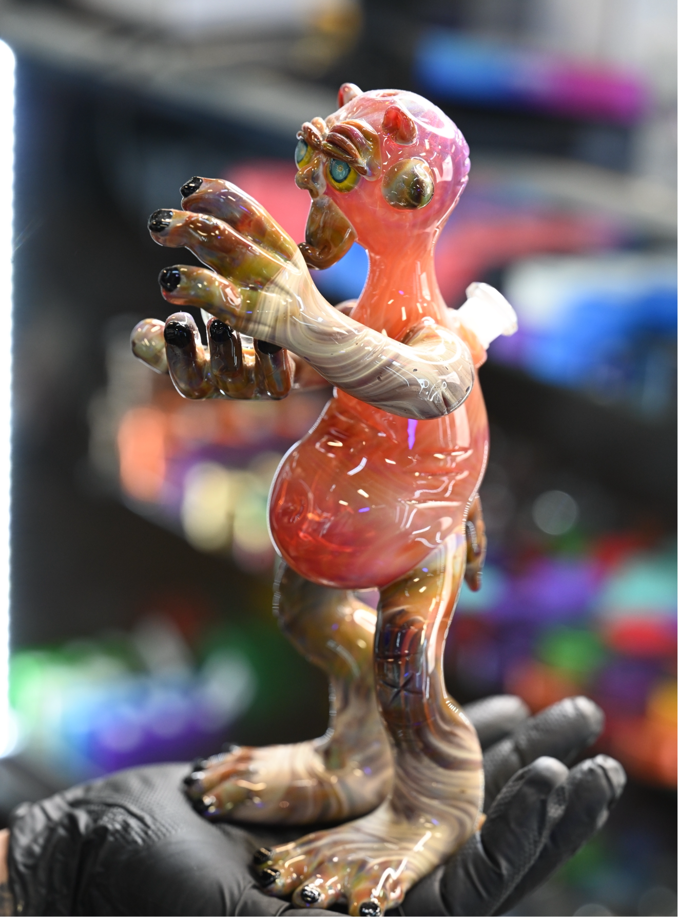Trouble The Maker Cyclops Heady Monster with Opal in Hand