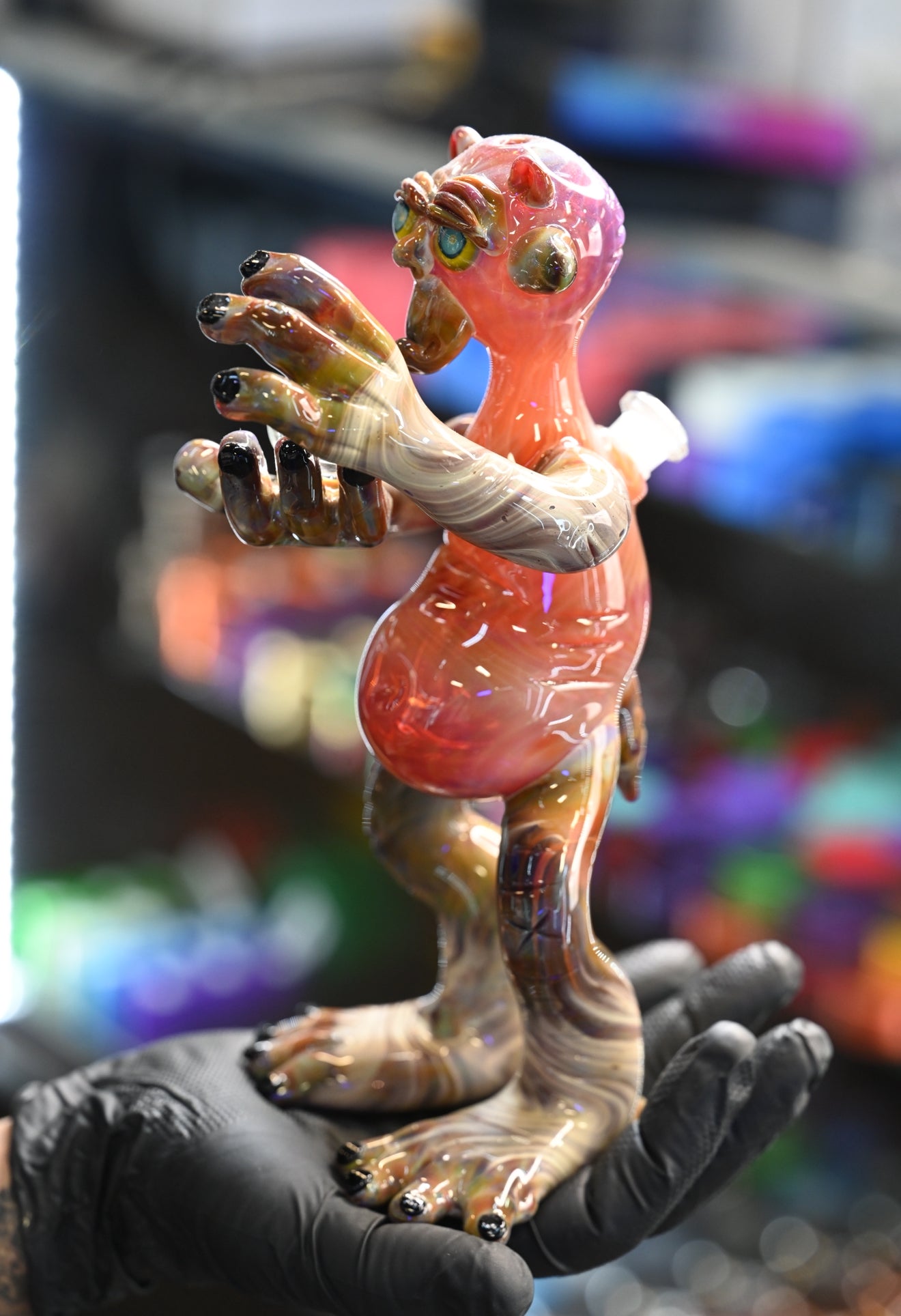 Trouble The Maker Cyclops Heady Monster with Opal in Hand