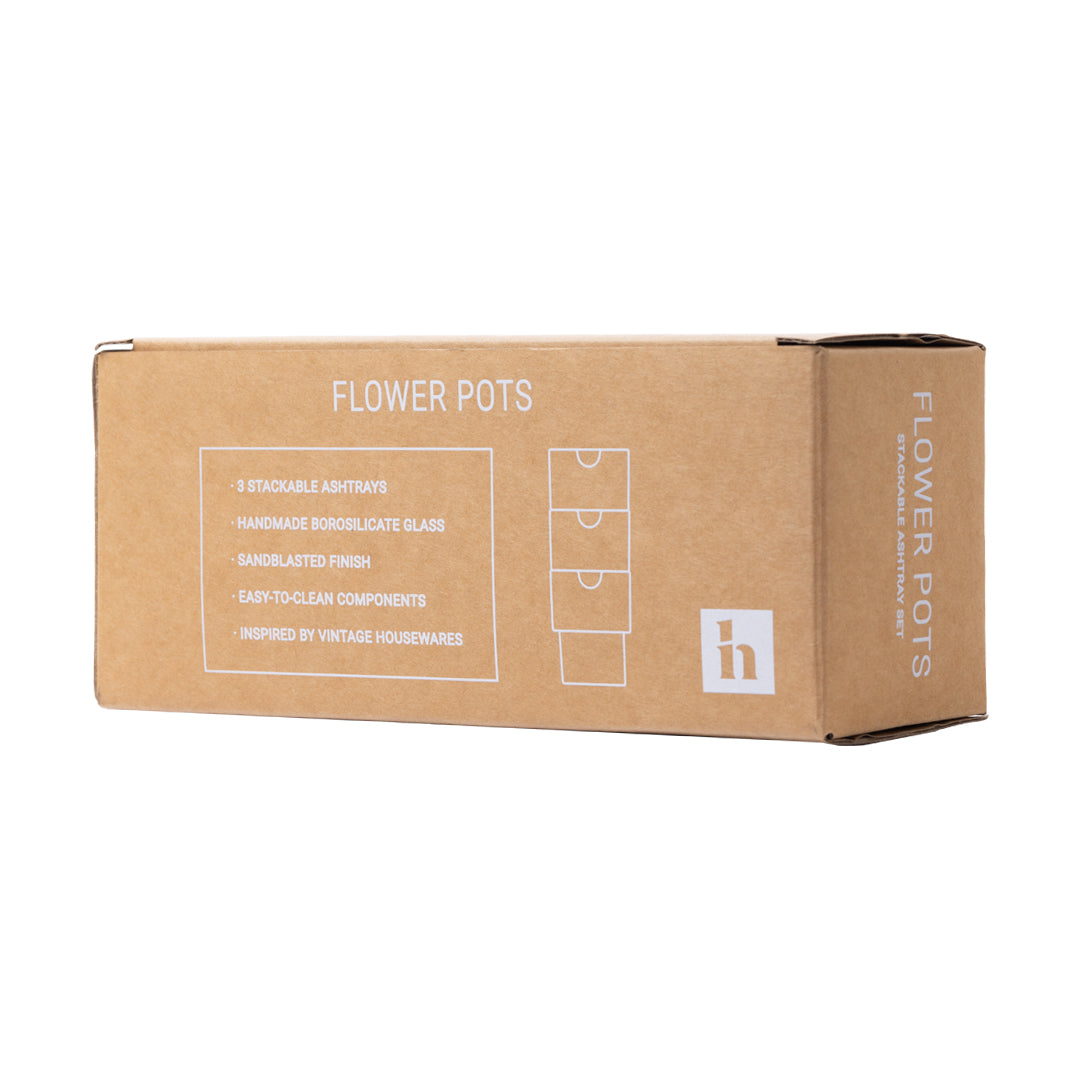 Flower Pots Ashtray Set