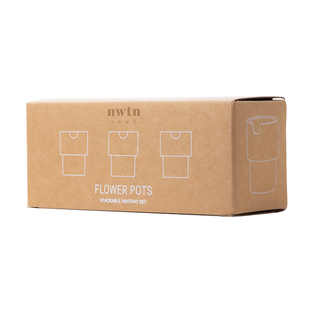Flower Pots Ashtray Set