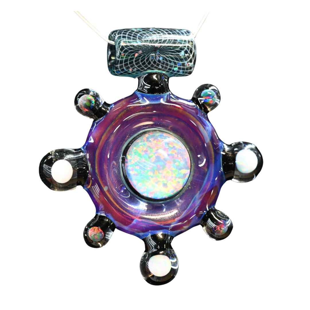 Sir Pyro Custom Bling Pendant w/ XL Center Opal