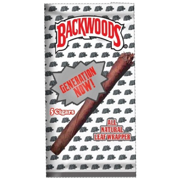 Tobacco/ Unflavored Backwoods Natural Leaf Wrapped Cigars (5-Pack)