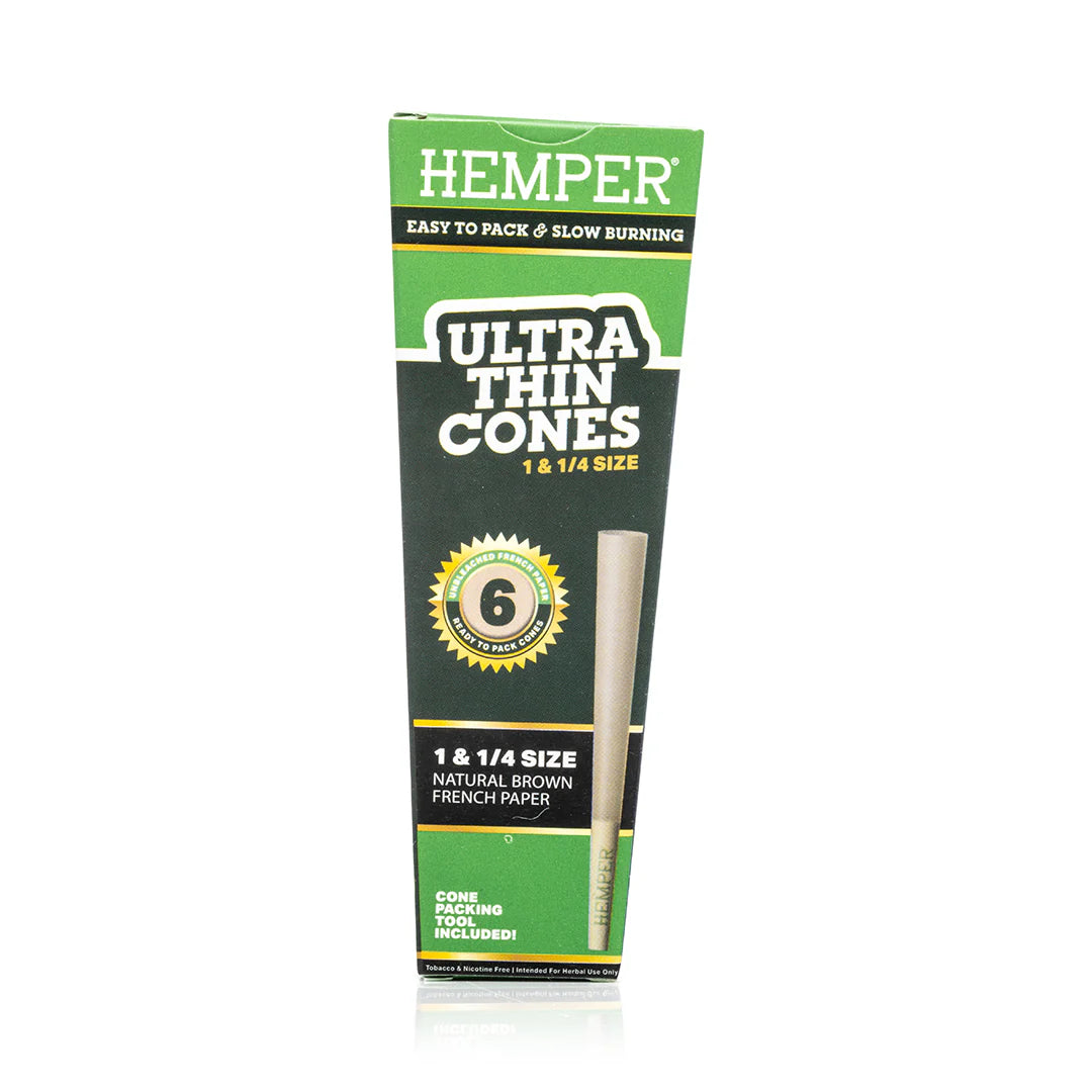 Hempers Ultra Thin Cones 1 1/4 Size 6 pk