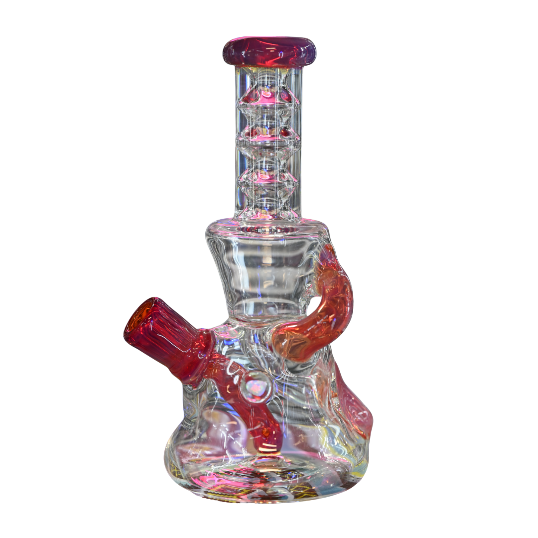 Sir Pyro Large Pink Recycler w/ Opal (Heady)