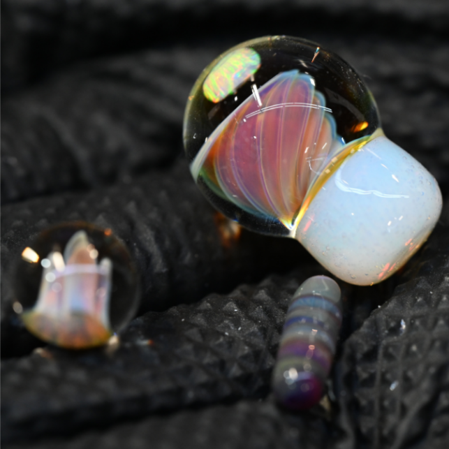 Cole Hamilton 3 piece Mushroom Slurper Set w/ Opal in Moonstone