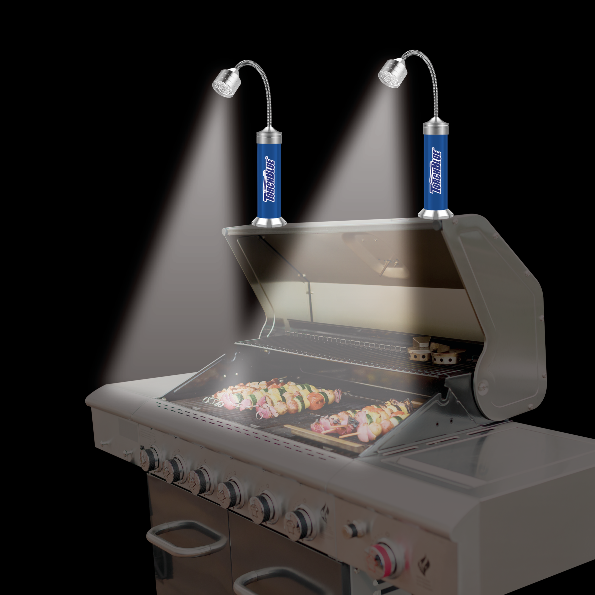 TORCH BLUE MAGNETIC GRILL LIGHT 6 PIECES PER DISPLAY
