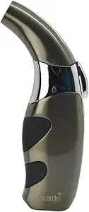 Scorch Torch Butane Satin Finish Stainless Steel Curved Refillable Lighter
