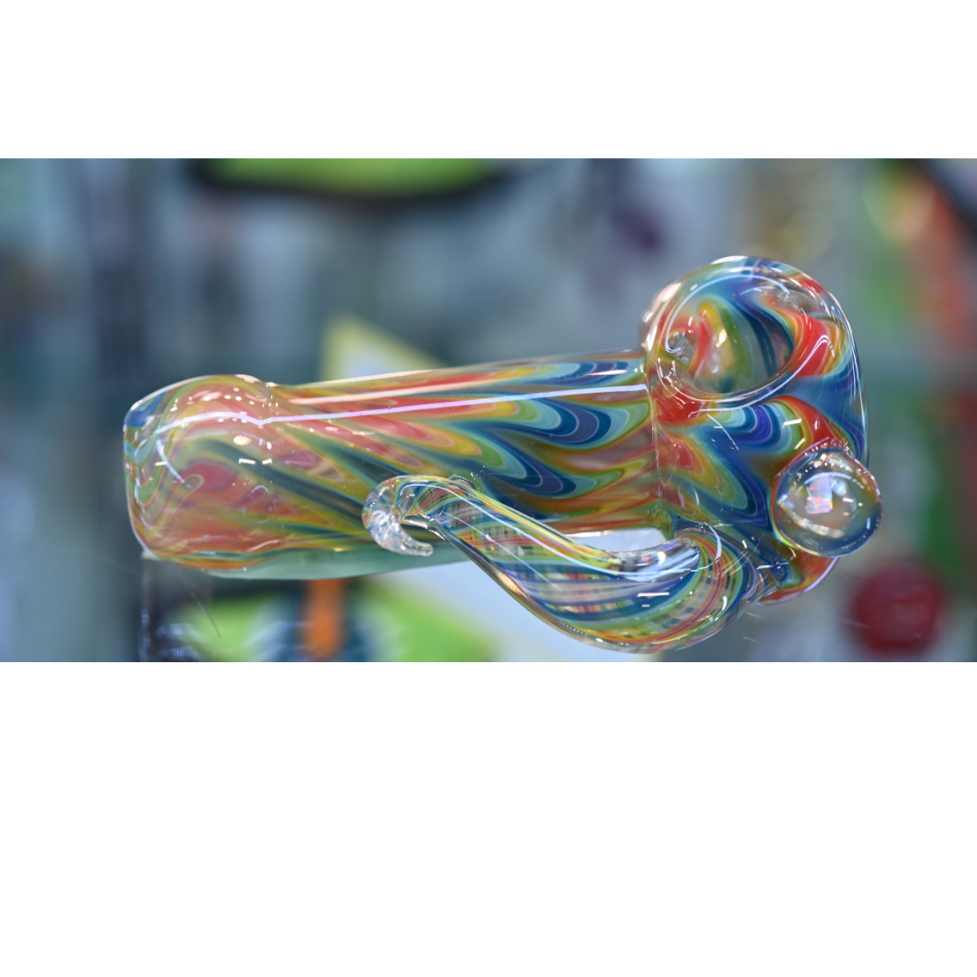 Sir Pyro Hand Spoon Pipe w/ Opal