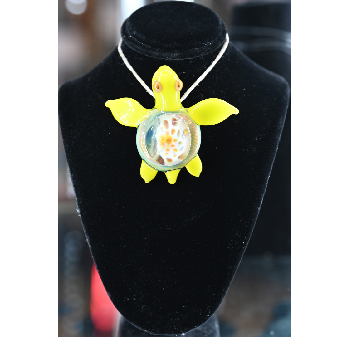 Trouble The Maker's Yellow Opal Turtle Pendant