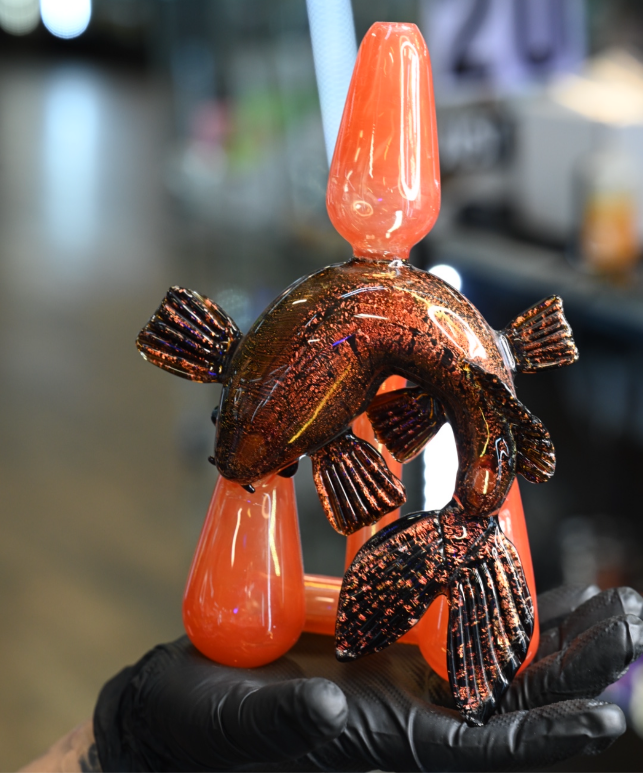 Glass Art By: Shaggy  X Sir Pyro Collab Koi Fish
