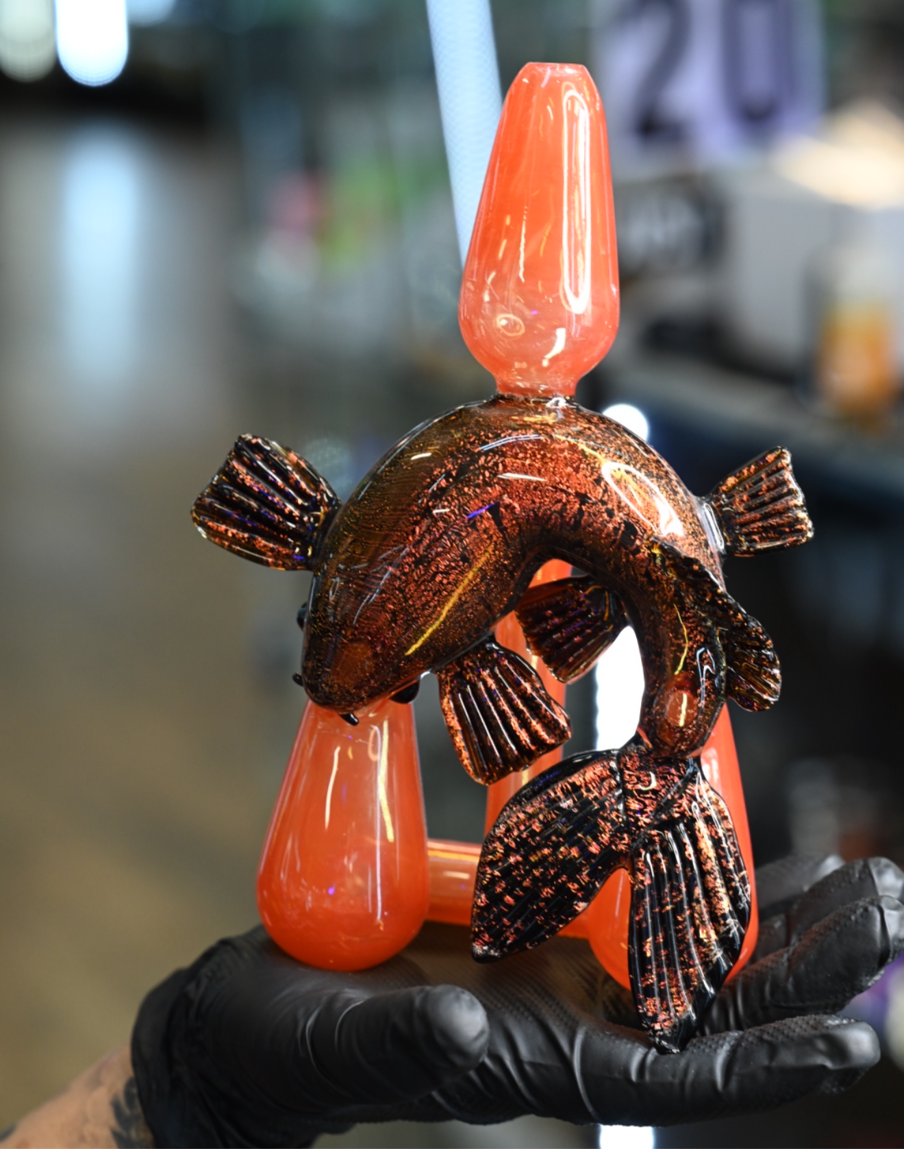 Glass Art By: Shaggy  X Sir Pyro Collab Koi Fish