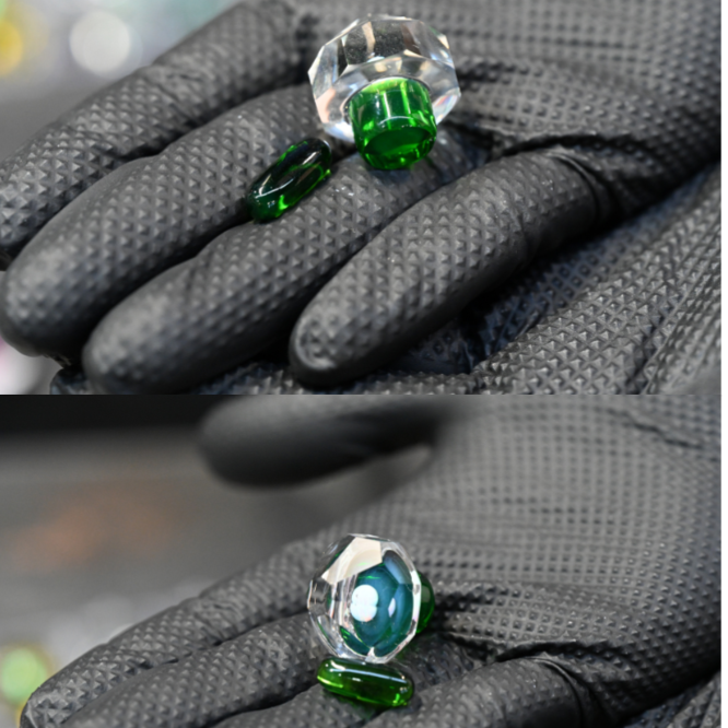 Cole Hamilton 2 piece Green Slurper Set w/ Opal
