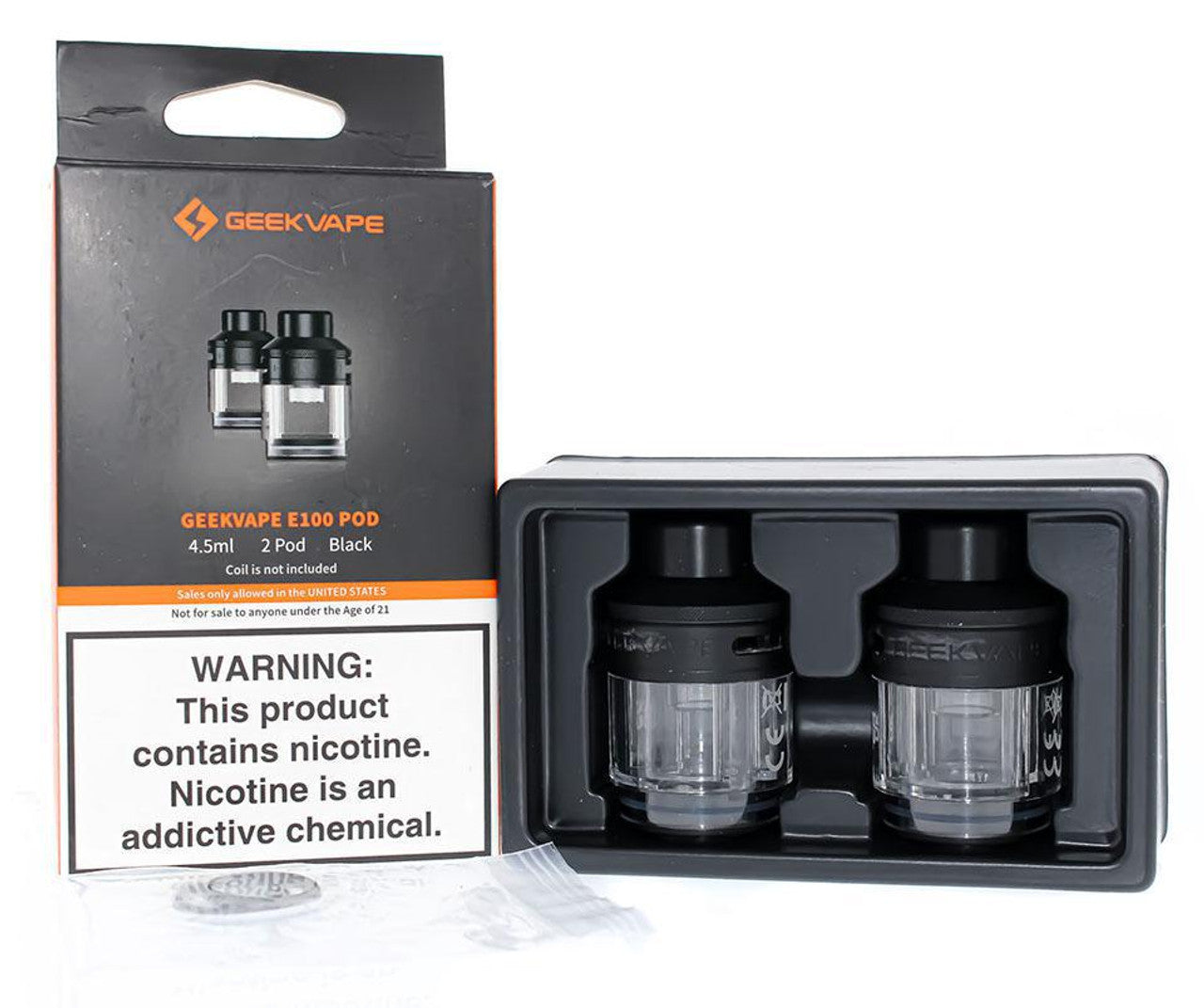 Geek Vape Empty Replacement E100 Pod (2 Pack)
