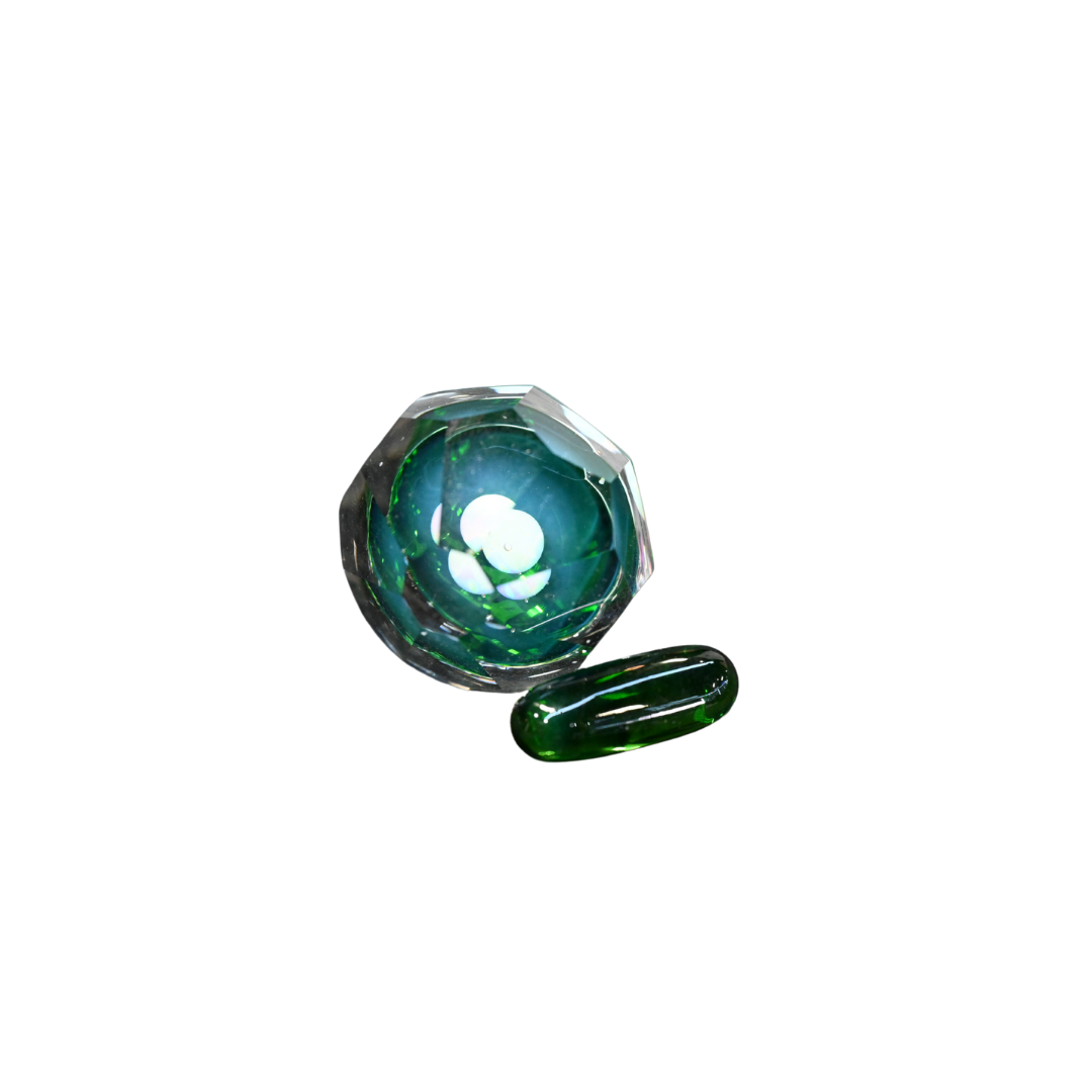 Cole Hamilton 2 piece Green Slurper Set w/ Opal