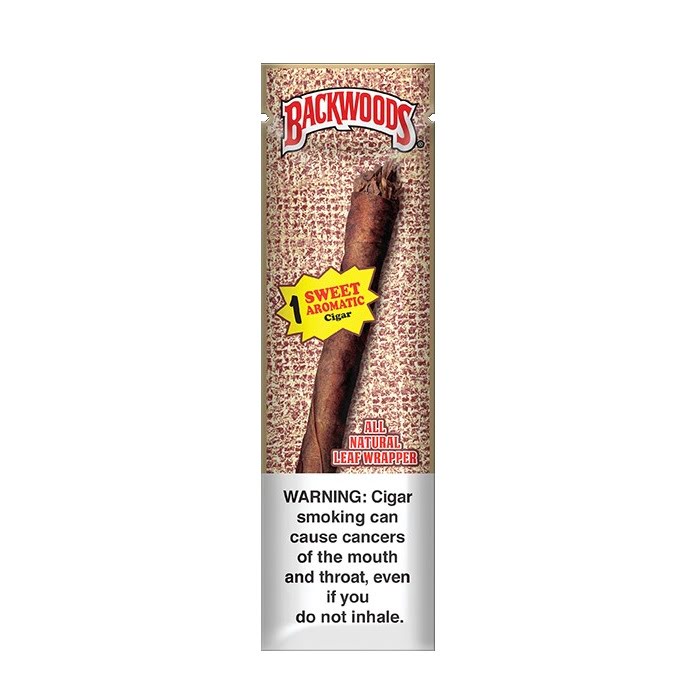 Tobacco/ Unflavored Backwoods Natural Leaf Wrapped Cigars (5-Pack)