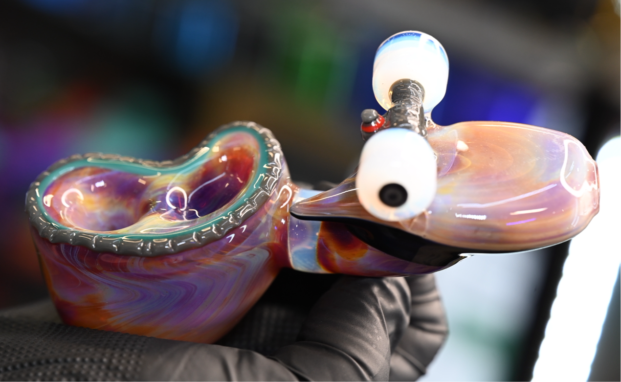 JWorth Glass Skateboard Pipe (Heady)