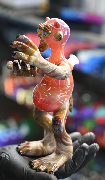 Trouble The Maker Cyclops Heady Monster with Opal in Hand