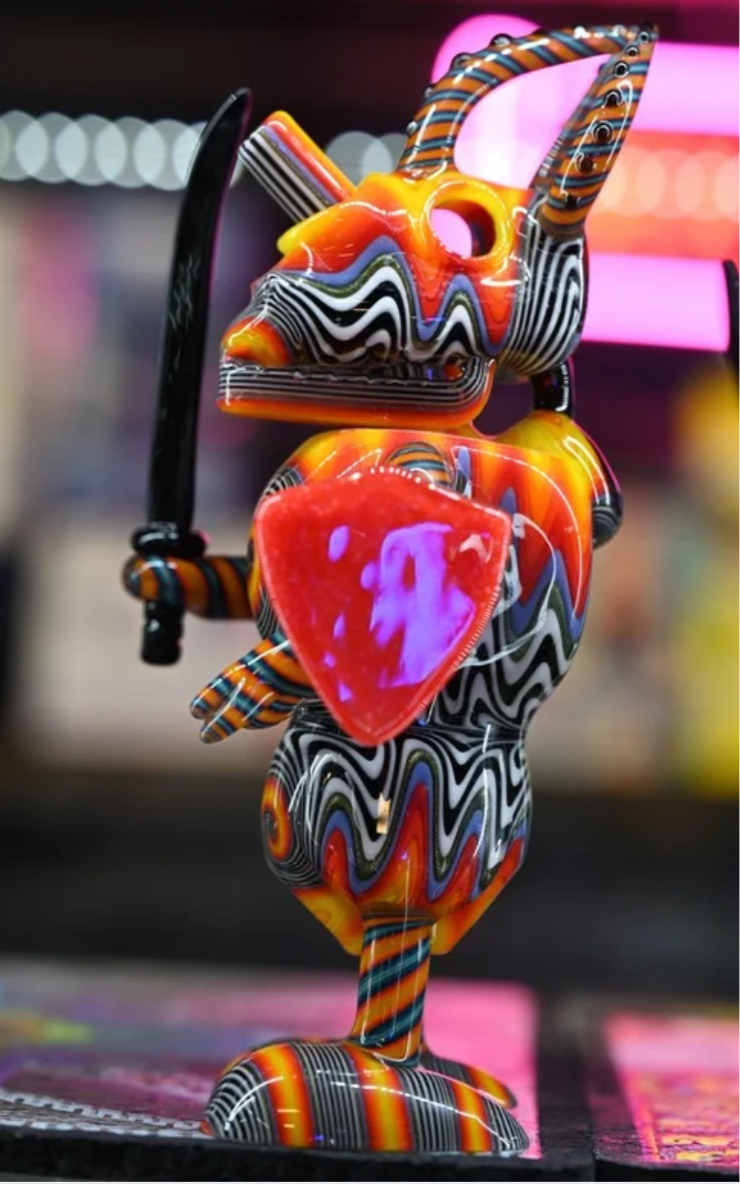 Orange Wig Wag Warrior Heady