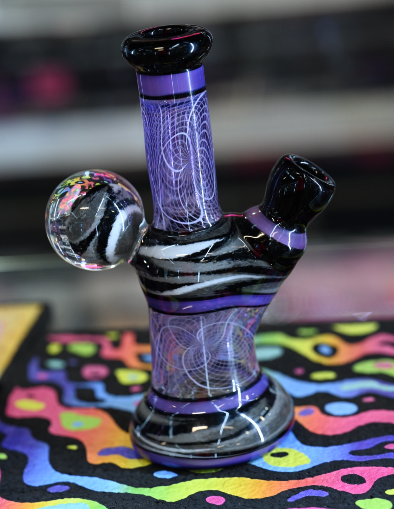 Sir Pyro Purple Flame Zebra Jammer w/ Opal (Heady)