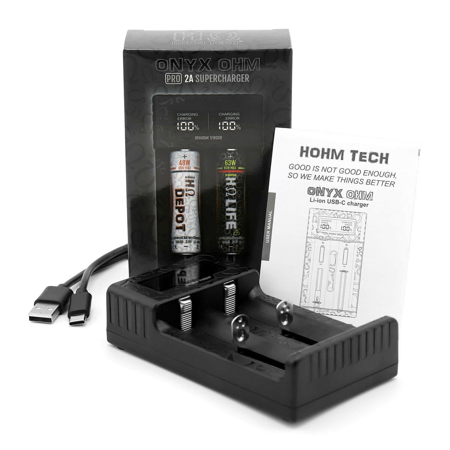 HohmTech Onyx Ohm 2A USB-C Charger