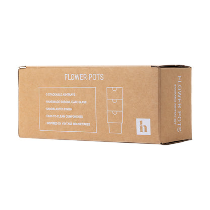 Flower Pots Ashtray Set