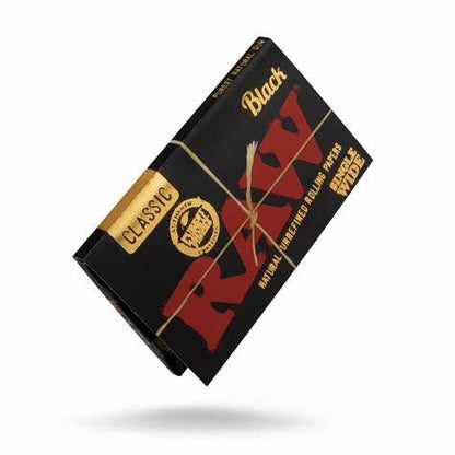 RAW Black Classic Rolling Papers & Cones