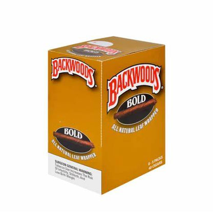 Tobacco/ Unflavored Backwoods Natural Leaf Wrapped Cigars (5-Pack)