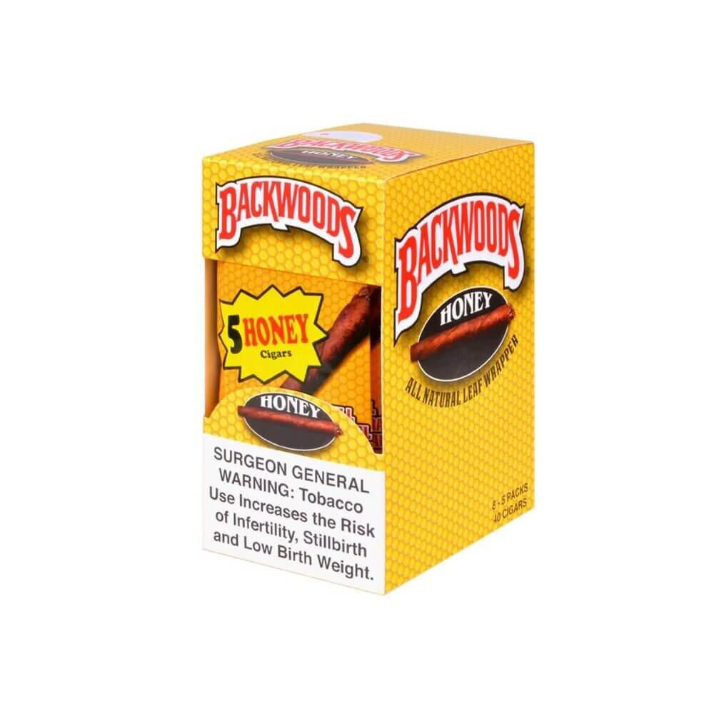 Tobacco/ Unflavored Backwoods Natural Leaf Wrapped Cigars (5-Pack)