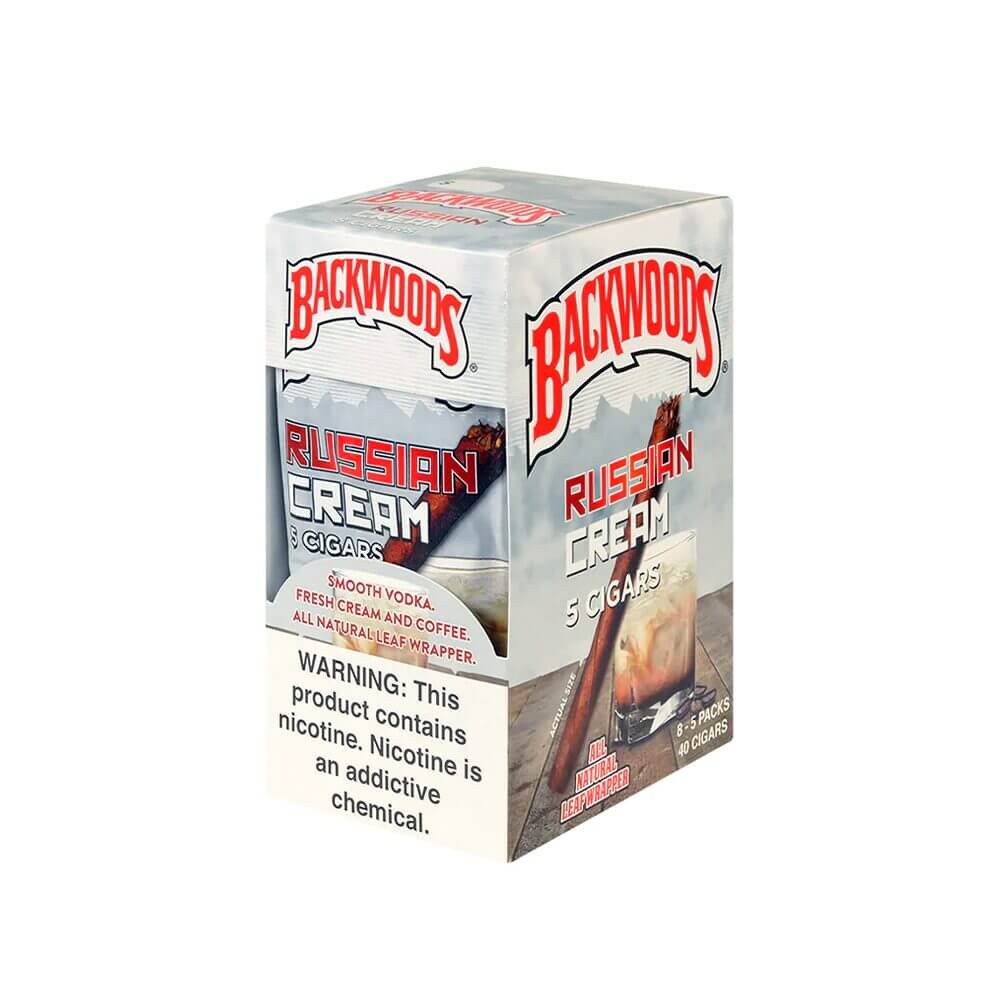 Tobacco/ Unflavored Backwoods Natural Leaf Wrapped Cigars (5-Pack)