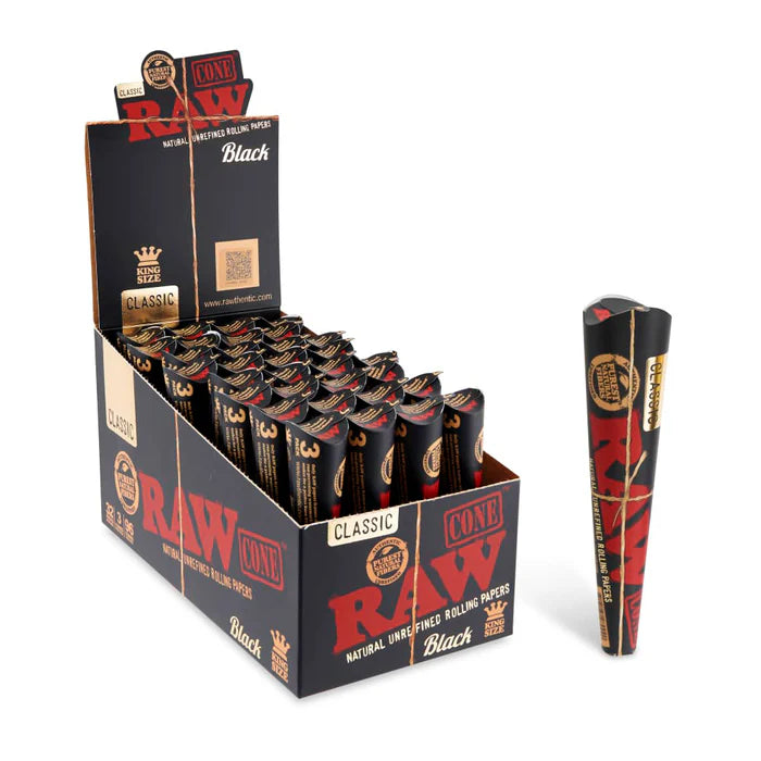 RAW Black Classic Rolling Papers & Cones