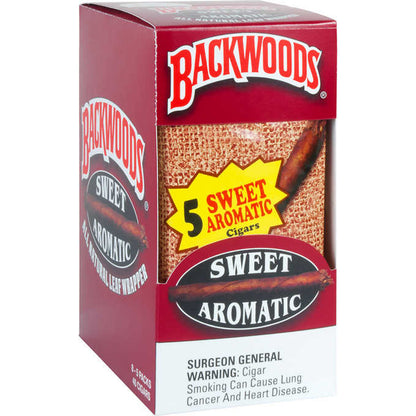Tobacco/ Unflavored Backwoods Natural Leaf Wrapped Cigars (5-Pack)