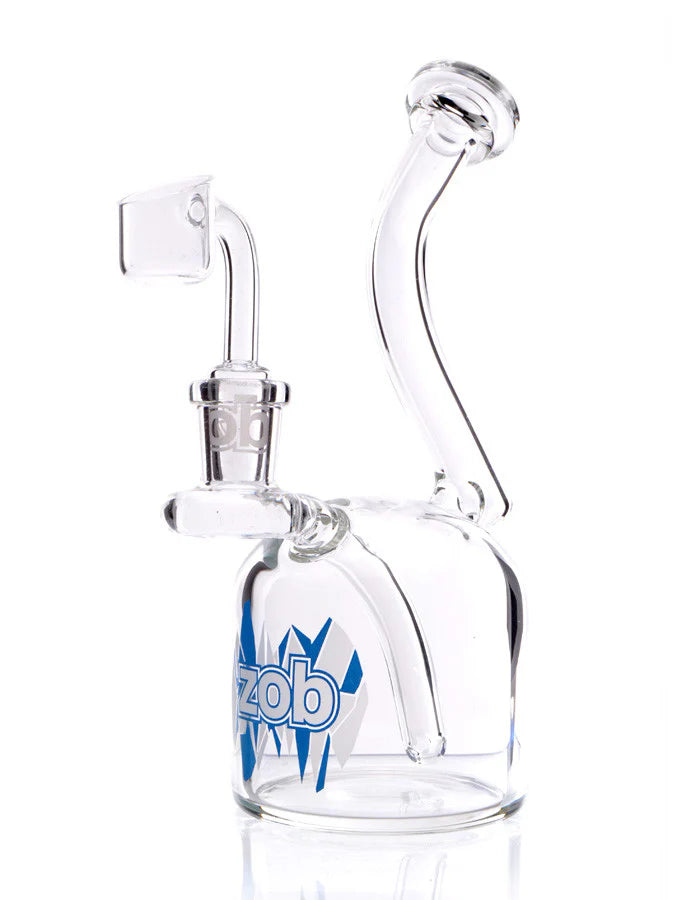Zob Glass 7.5 inch 75mm Chamber Bubbler with Fixed Downstem and Quartz Banger