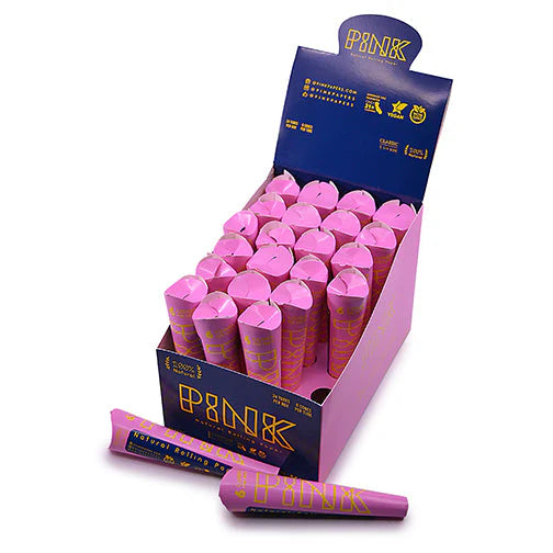 Pink Natural Rolling Paper Cones