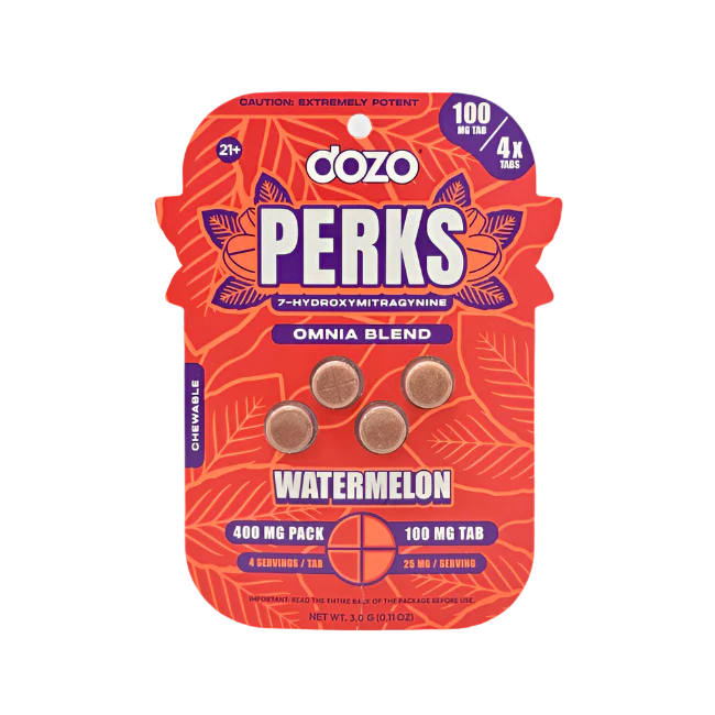 DOZO Perks 7 Hydroxymitragynine Tablets 100mg 4pk