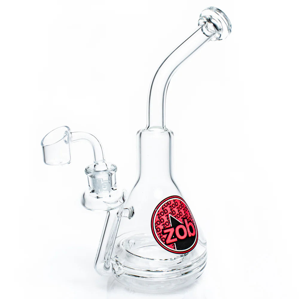Zob Glass 11 inch Princess Stemless Beaker Wubbler with Zobello Percolator